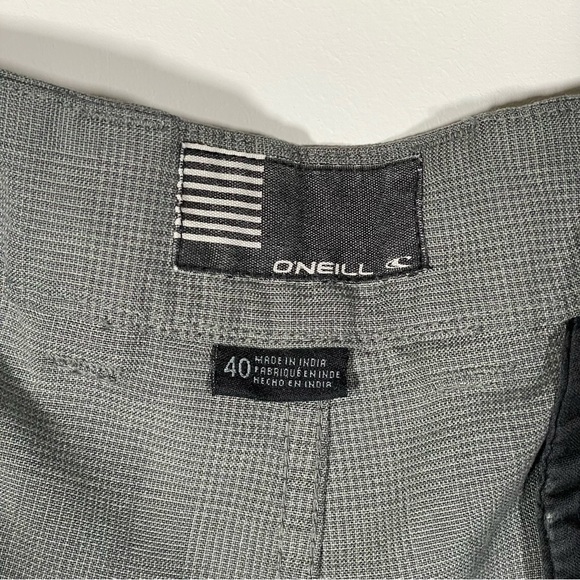 O’NEILL Shorts Gray Plaid Men’s 10 inch inseam Skate Surf Bottoms Size 40 - Picture 4 of 6